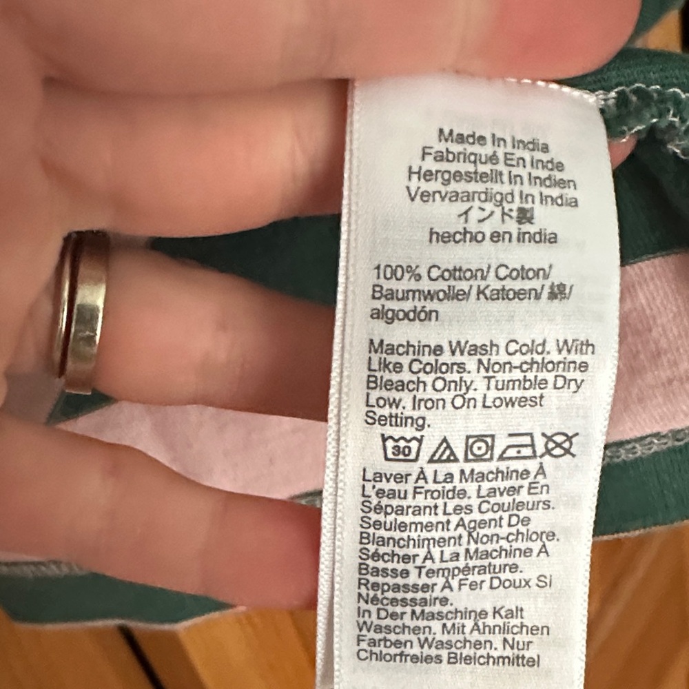 J. Crew Pink and Dark Green Striped Rugby Shirt - Picture 3 of 6